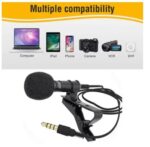 3.5mm mini microphone for smartphones and audio devices, with clear sound quality